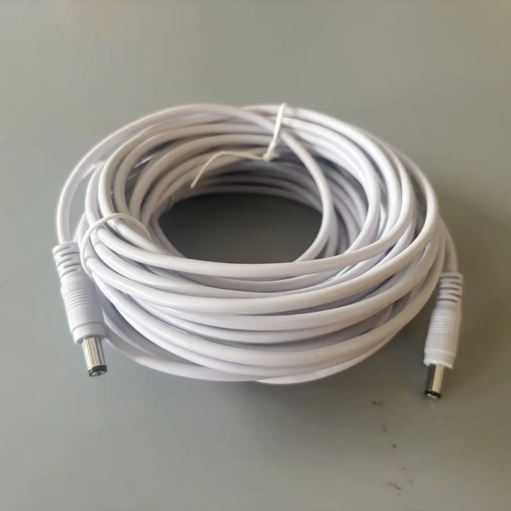 

DC 12V Power Extension Cable 5.5mm*2.1mm Connector Male To Male For LED Lamp CCTV Surveillance Camera Power Cable Cord