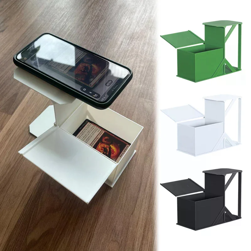 Support de scanner de cartes universel avec boîte de rangement en plastique pour cartes, facile à scanner, pour vérification des prix, stable et anti-chute