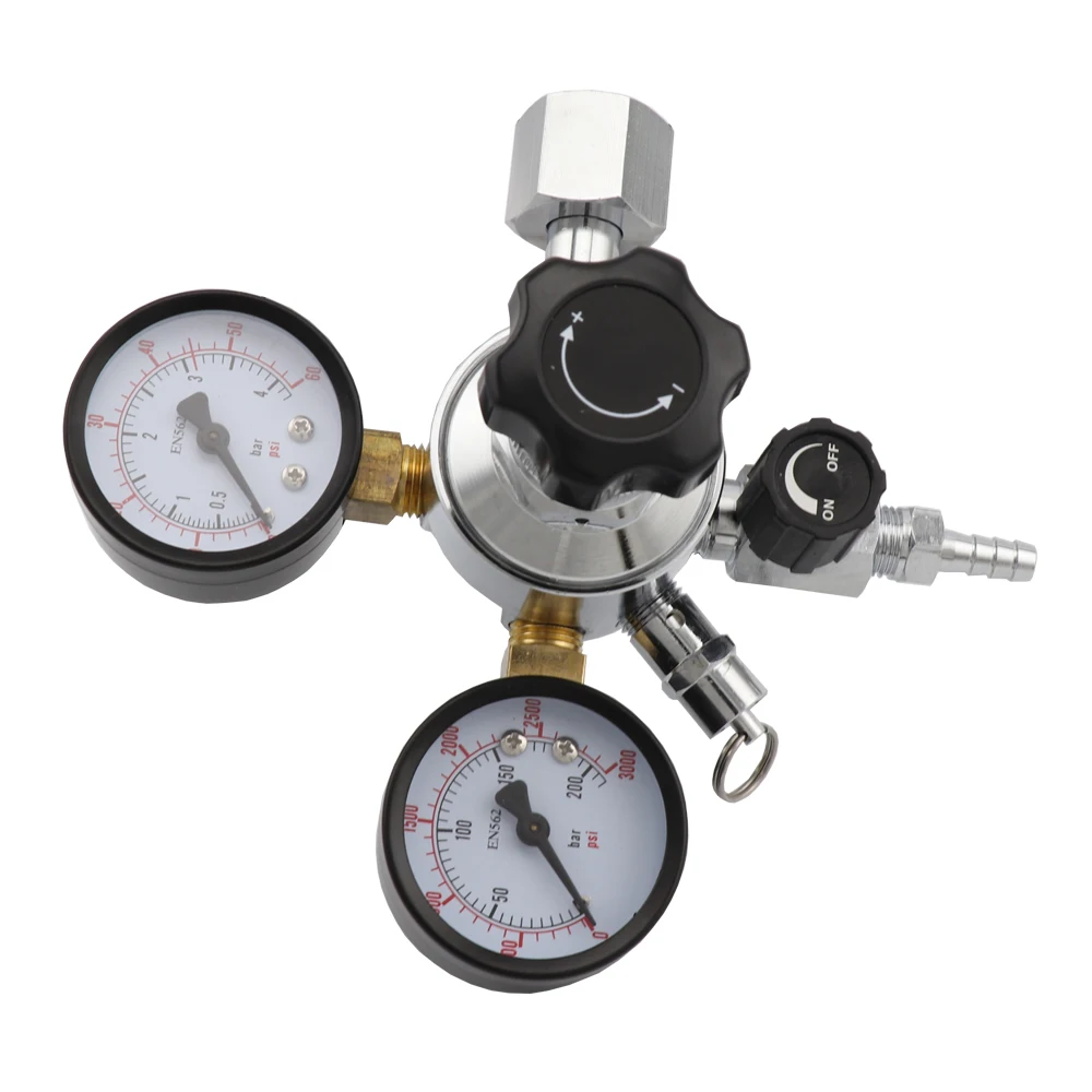 3000PSI Pressure Dual Guage Co2 Regulator with Safety Pressure Relief Valve Homebrew Keg Kegerator Beer Regulator W21.8 view 4