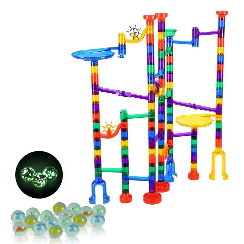 

Educational Construction Maze 145 Pcs For Indoor Playroom, Early Childhood Center, Family Gathering, Luminous Marbles Included, Logic Thinking Development, STEM Learning Toy Components, Child Toddler Activity Supplies