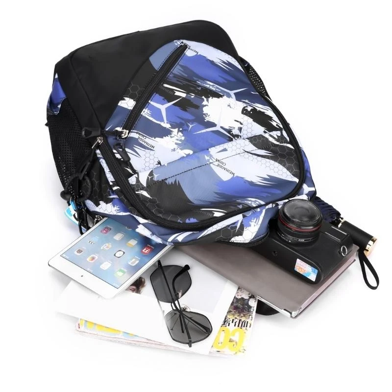 Travel Bag Large Capacity Book Bag Chest Bag Bag for Adult Student Printed Backpack Lightweight Rucksack Belt Bag
