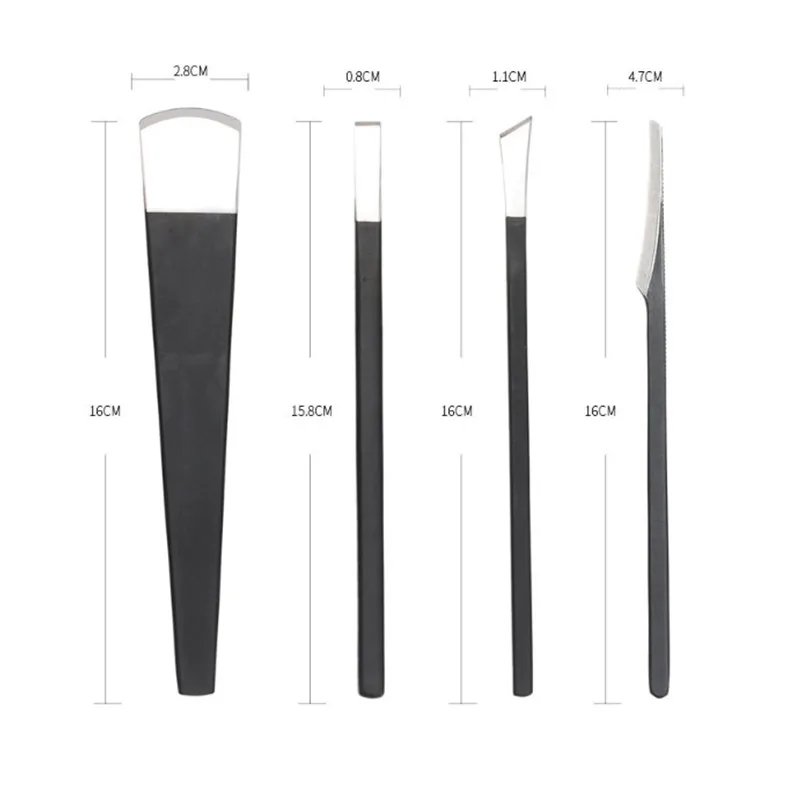 4Pcs/Set Leather Cutting Tool DIY Craft Cut Edge Skiving Carving Cutter Blade Tools Leather Thinning Cutting Knife