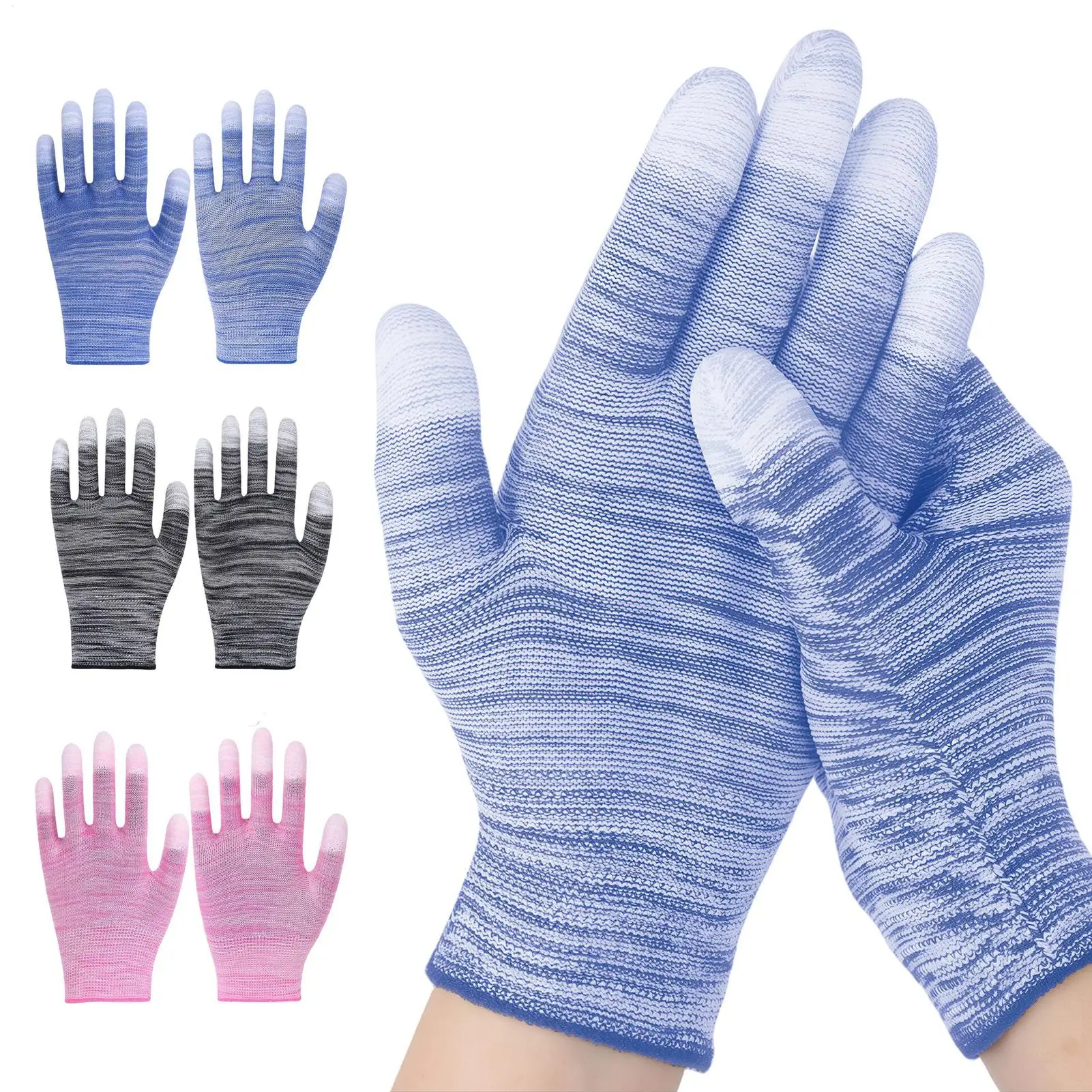 Safety Gloves 1Pair Work Gloves Wear Resistant for Woodworking Gardening Outdoor Camping Climbing Fishing Non-slip Mittens