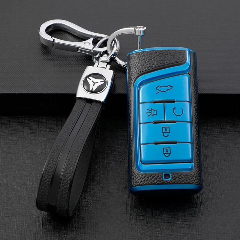 Car Key Cover Case For Gac Trumpchi GS3 GS4 GS5 GS7 GS8 GA3 GA4 GA5 GA6 GA8 M6 M8 2013 - 2021 Keychain Protaector Key Ring