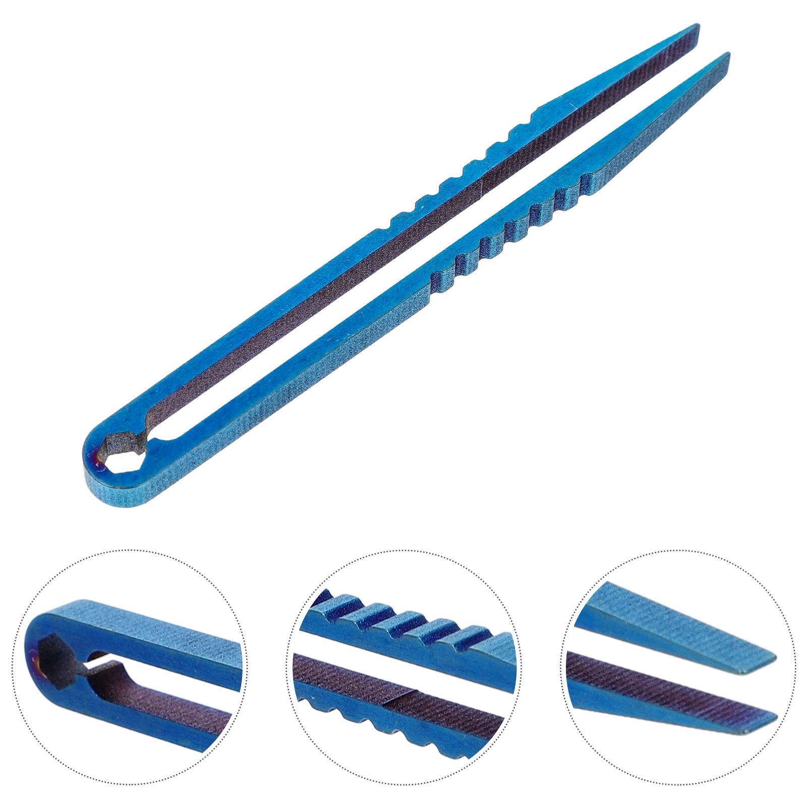 

Titanium Alloy Tweezers Tool Lightweight Durable Camping Hiking Travel Mini Industrial H Tool Slot