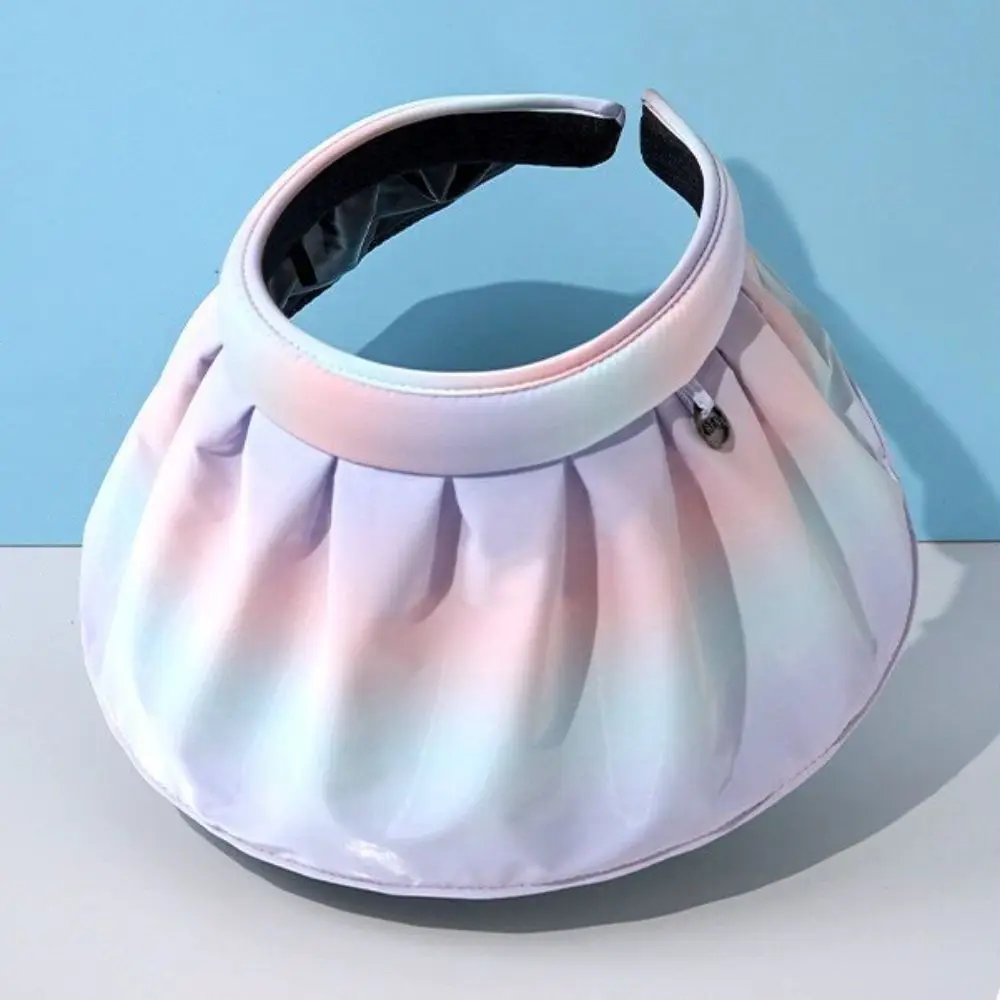 

Outdoor Beach Cap Breathable Flower Visor Cap Big Brim UV Protection Women Sunhat Sweet Korean Style Bucket Hat Girls