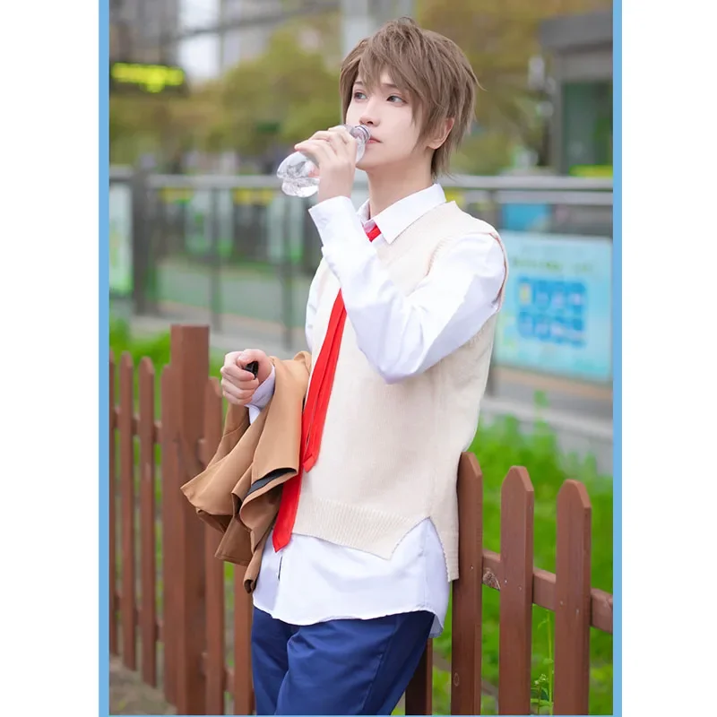 Costume Azusagawa Sakuta parrucca Cosplay sishun Buta Yarou wa Bunny Girl Senpai no Yume wo Minai uniforme scolastica abiti taglia uomo