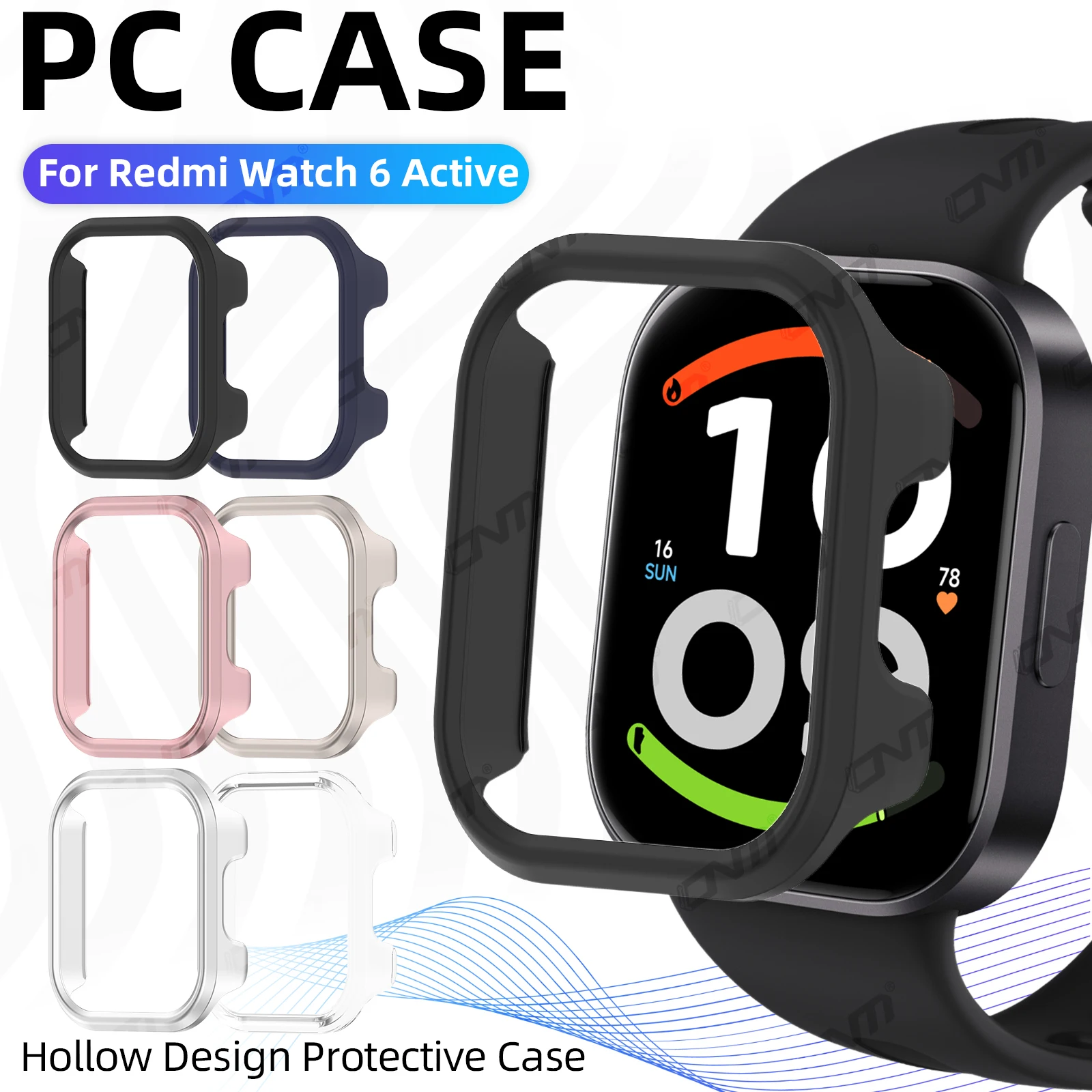 Case For Xiaomi Redmi Watch 6 Active Smart Watch Pc Hard Protective Cover Anti-Scratch Bumper Shell For Watch 6 Accessories