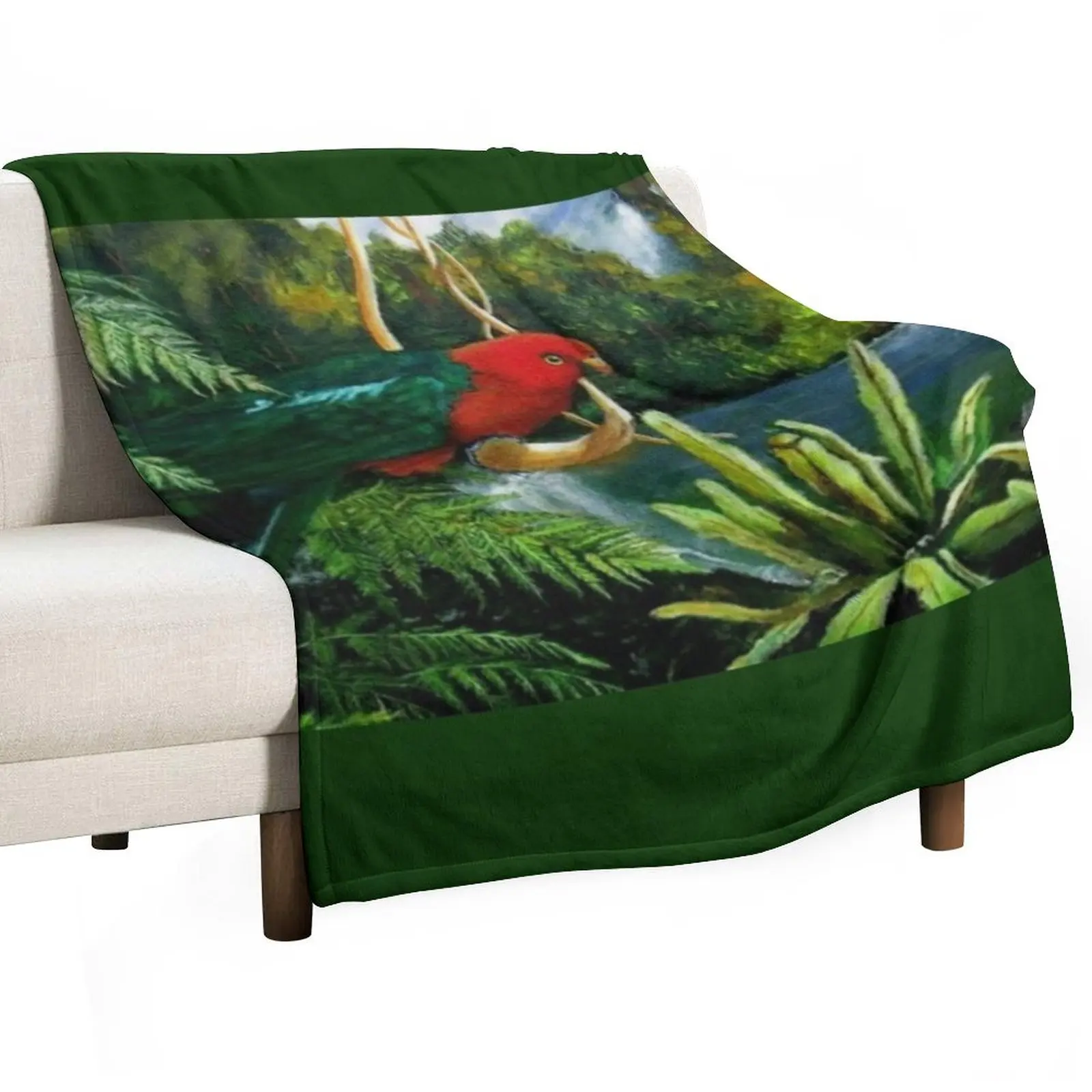 

King Parrot Acrylic painting Throw Blanket Beautifuls Blankets Sofas Of Decoration funny gift Blankets