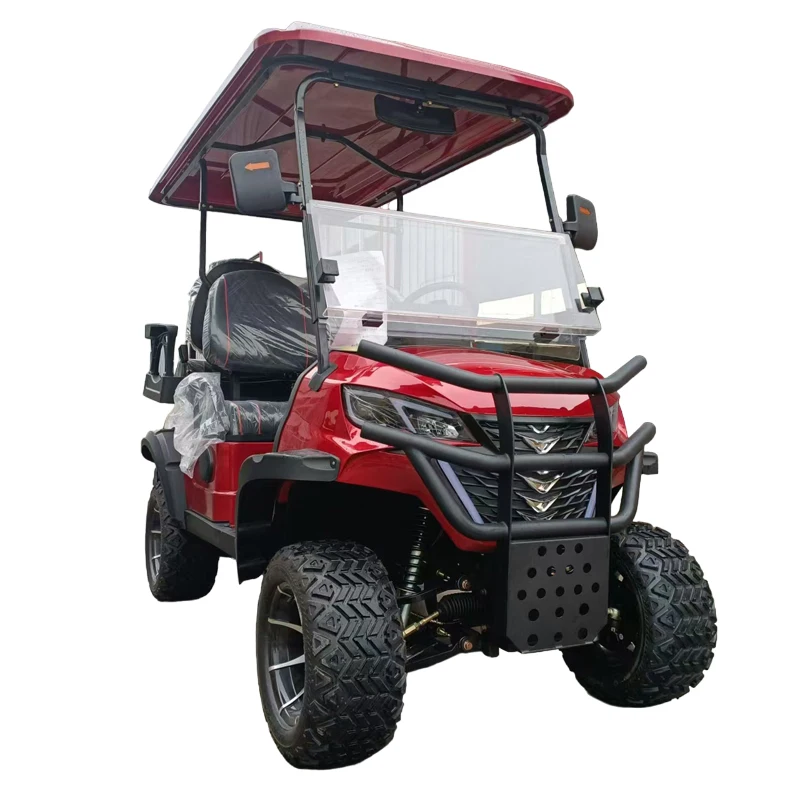 CE Approved 4 Wheel 4 Seater Electric Golf Buggy Adult Utility Vehicle Club Car ATV 72V Lithium Battery Electric Golf Cart