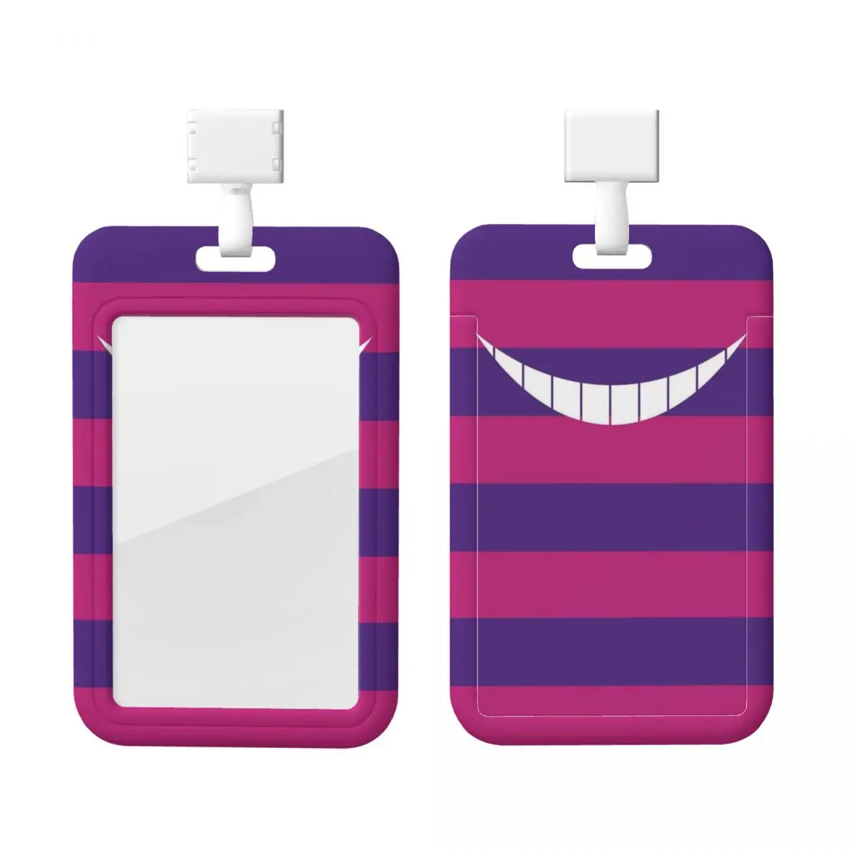 

Держатели кредитных карт с чеширским котом на заказ, шейный ремешок, держатель для удостоверения личности, держатель для карт с черепами Алисы в стране чудес, держатель для карт медсестры