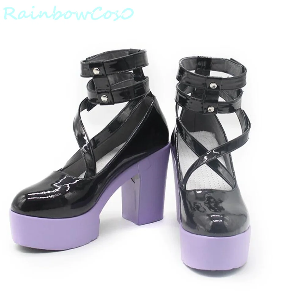 Selene Nerea Eternal Return: Chaussures de Survie Noires, Bottes de Cosplay, Jeu Anime, Halloween, Noël, Rainbow Cos0 W3677