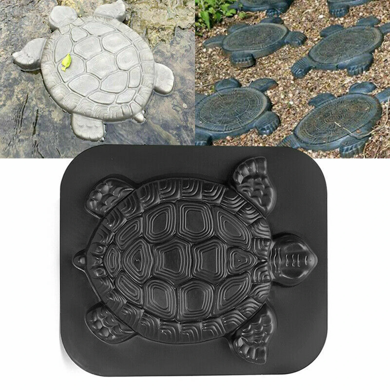 

Turtle Shaped Stepping Stone Mold DIY Personalized Manual Garden Lawn Paver Mold Concrete Cement Mould 17.52 x 15.16 x 1.50 inch