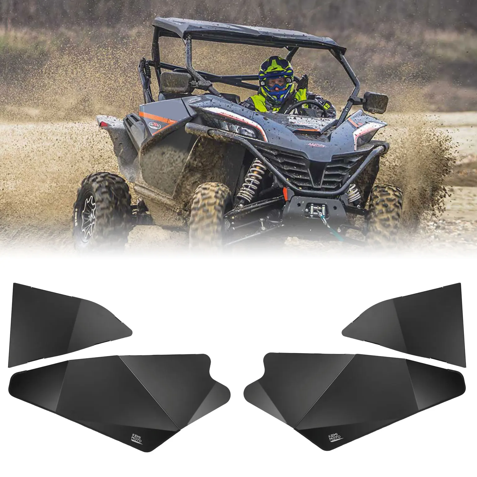 

Lower Door Insert Panels For CFMOTO ZFORCE 950 H.O. SPORT EX 20-24/1000 SPORT 22-24 Aluminum Alloy Black 5BY-807000-1000