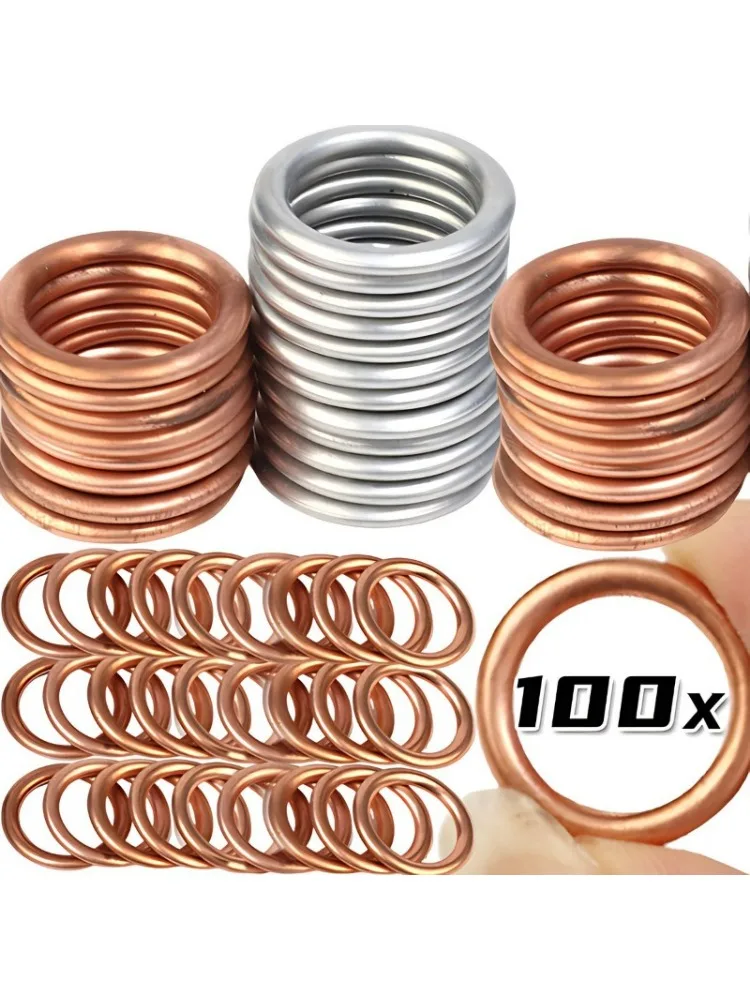 Joint de vidange de carter d'huile de voiture, boulon de Drainage, joint de bouchon de vidange d'huile en aluminium/cuivre pour Volkswagen Audi, accessoires remplaçables