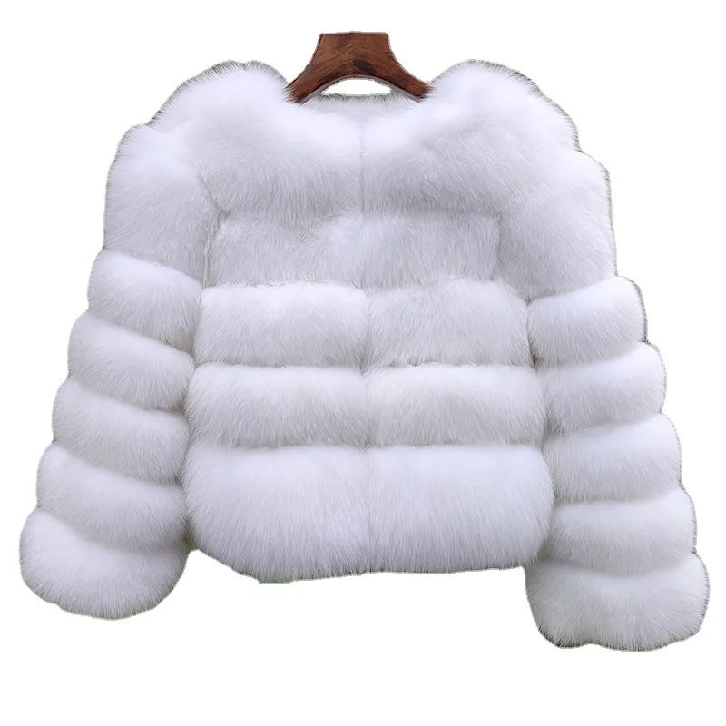 

Американская модная короткая меховая куртка для женщин с отстегивающимися рукавами из лисьего меха, осенне-зимняя коллекция, для трансграничной электронной коммерции.