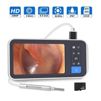 3.9mm Digital Otoscope 4.5 inch 1080P HD LCD Screen Ear Scope Endoscope Ear Wax Otoscopy Camera with 32GB TF Card For kids