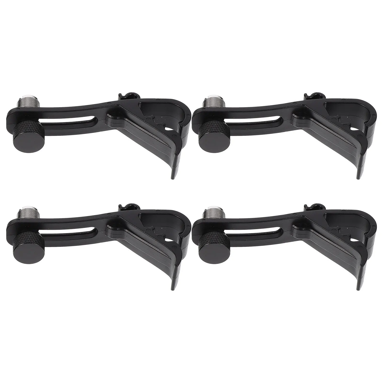 

4Pcs Drum Rim Microphone Clamps Stable Anti-Shock Clip for Amplifying Percussion Instruments Portable Mounting Tool for Live