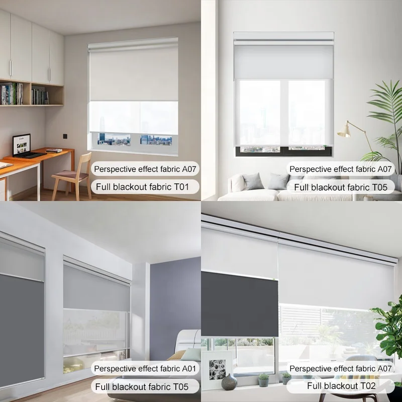 ZSTARR Hotel Project ized Window Blinds Double Roller Blinds Curtain Day And Night Blinds Roller Shades