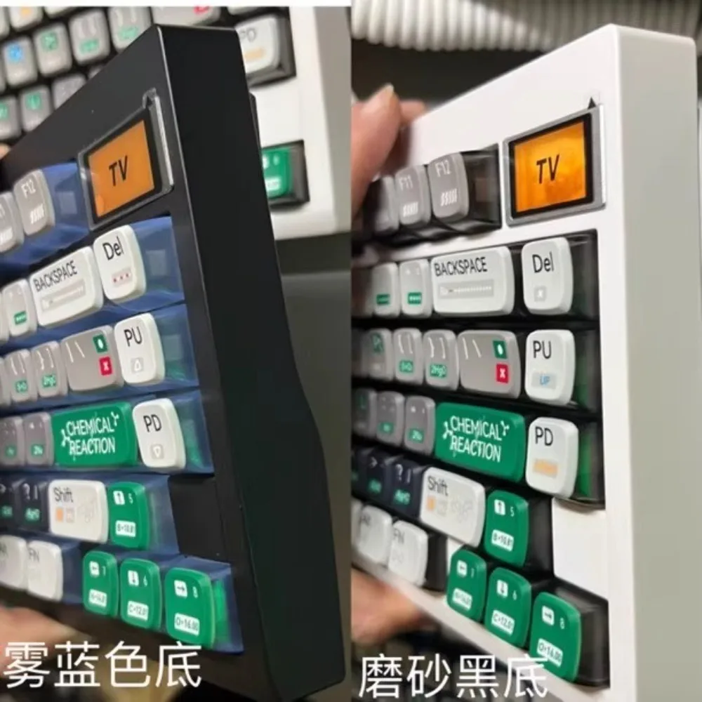 Chemistry Theme Keycap Set PBT Thermal Sublimation Custom Keyboard Cap CBSA Profile Side Translucent KeyCap Keyboard Accessories