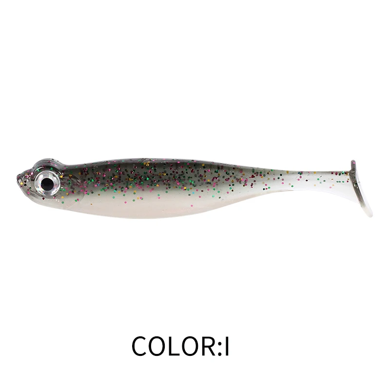 Supercontinent Shad T-Schwanz Angelköder 5 cm/7 cm Angeln Weiche Köder Silikon Künstliche Schwimmen Kunststoff Köder Wobbler