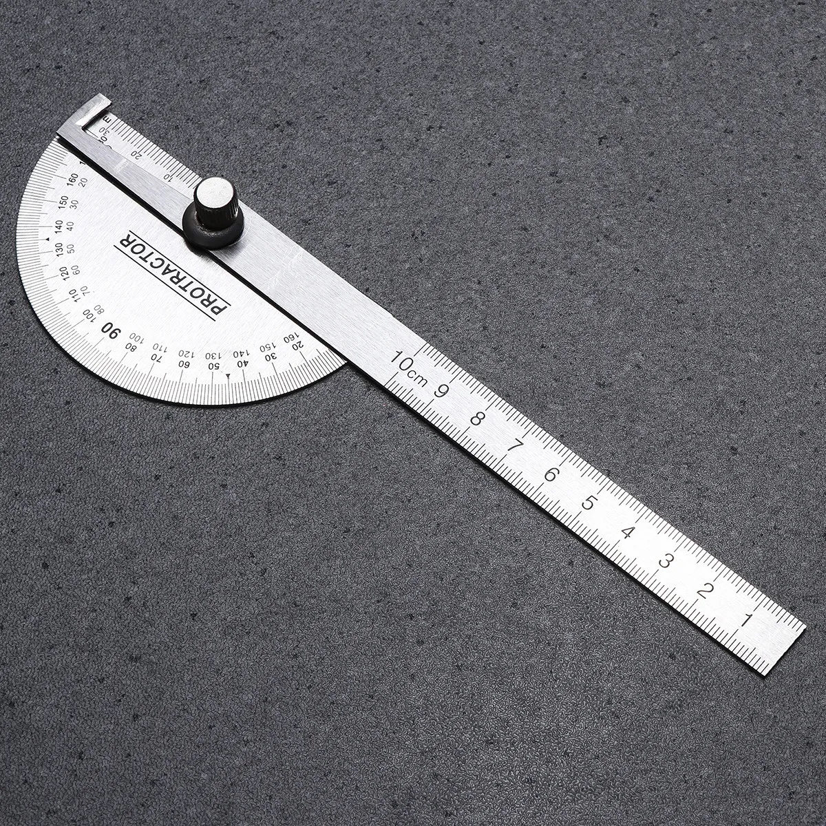 

2Pcs 100mm Stainless Steel Protractor Multifunctional Round Head Angle Finder Ruler for Homework Painting Office Use
