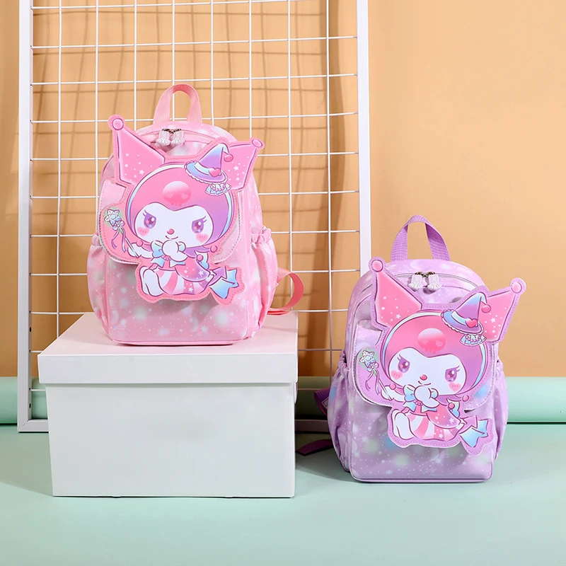 حقيبة مدرسية خفيفة الوزن لحماية العمود الفقري للأطفال من الرسوم المتحركة سانريو كورومي، حقيبة ظهر للتخزين في المدرسة، هدايا العيد