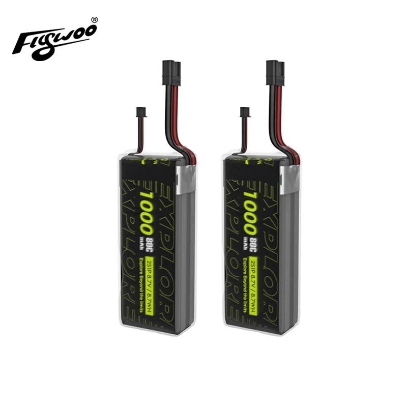 2PCS Explorer 1000mAh HV 2S 80C Lipo Battery For Micro Quad XT30