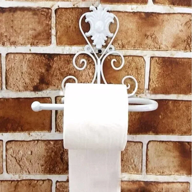 Iron Towel Paper Mount Holder Classic Bathroom accessories Vintage Toilet Roll Bathroom Wall Rack