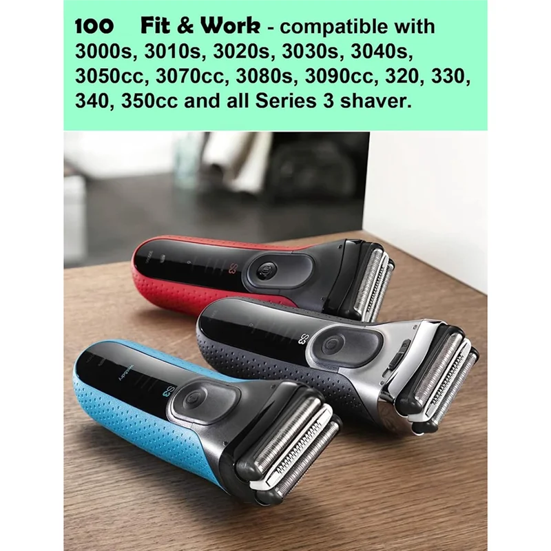 

32B Shaver Blade For Braun Proskin Electric Shaver Wet And Dry Head 3040S 310S 340S-4 3000S Foil And Cutter A62X