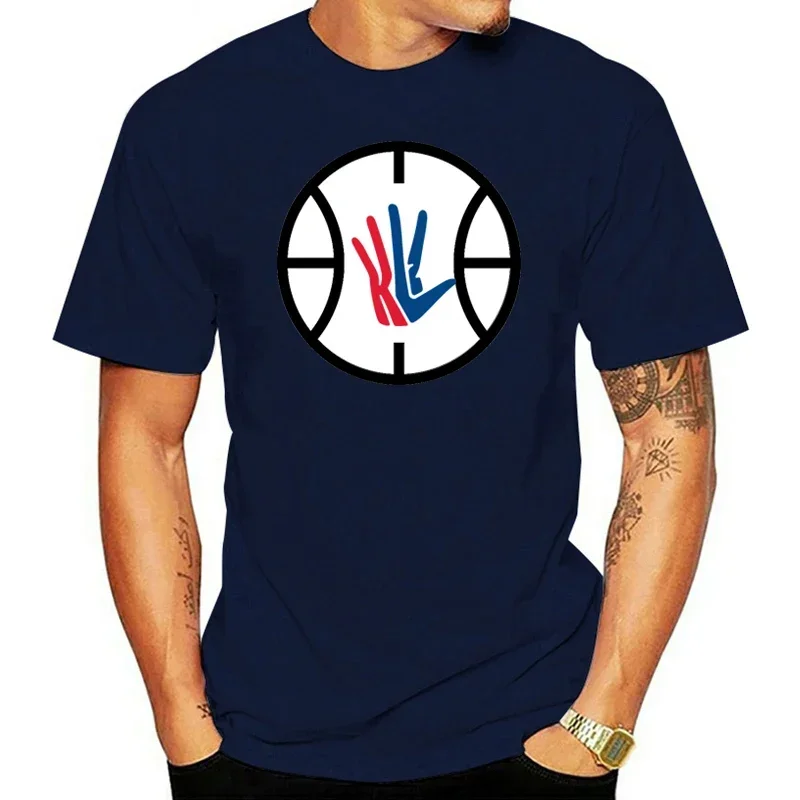 100%Cotton Short Sleeve OversizeKawhi Leonard LA Clippers Logo T-shirt Kawhi Leonard Klaw Clipper Basketball Clips La Lac Sport