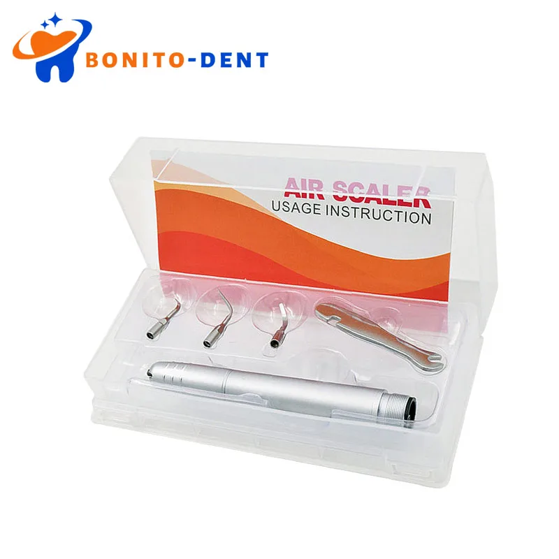 Détartreur dentaire à Air ultrasonique, 2 trous/4 trous, pièce à main, 3 embouts, outils de polissage, blanchiment des dents, outil en acier pour laboratoire de dentiste