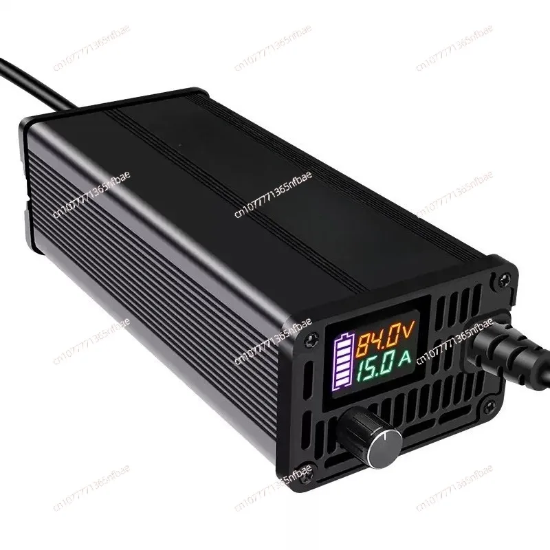 Lithium battery charger 60V aluminum shell adjustable current 8A10A  fast charging ternary iron lithium special