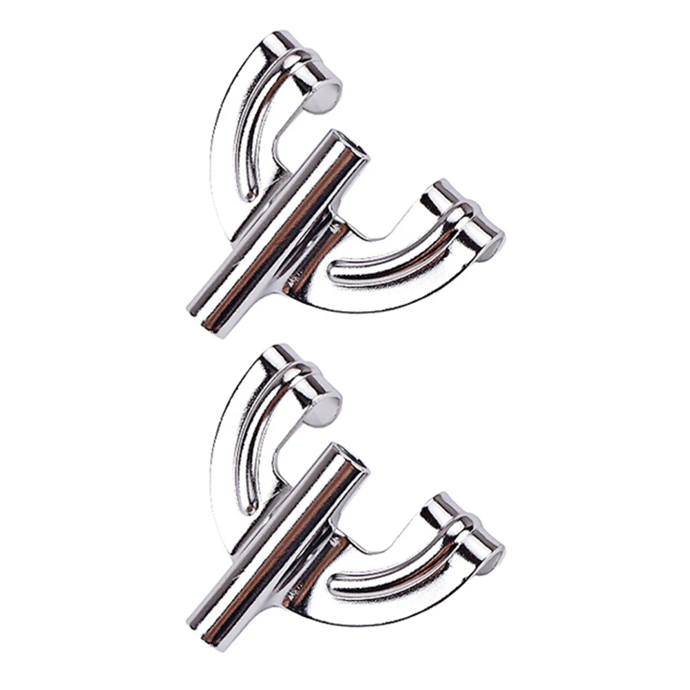 

2 Pcs Drum Accessories Metal Replacement Hook Claw Bass Hooks Percussion Clips Silver