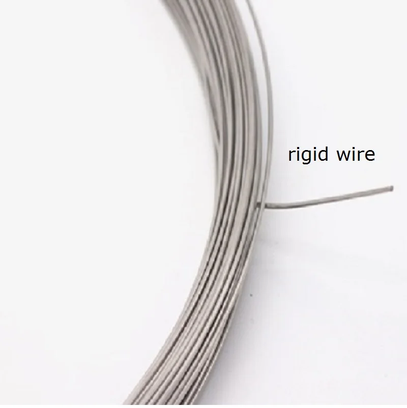 

0,7–3 мм, жесткая проволока из нержавеющей стали 10–200 м 304, линейка лофт с одним лифтом, ощущается более жесткость, яркая и нержавеющая.