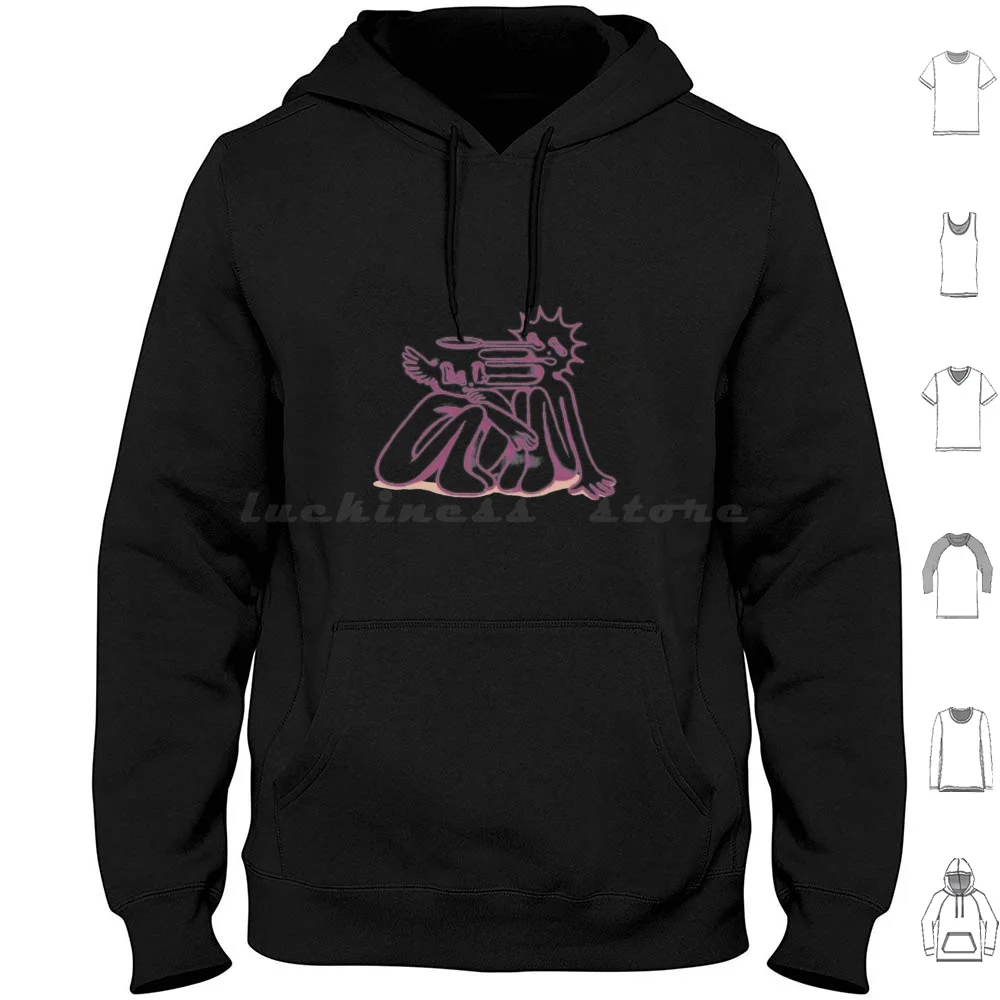 تي شيرت Glitchtoo Much Space Juice هوديس بأكمام طويلة Glitch T Shirttoo Much Space Juice
