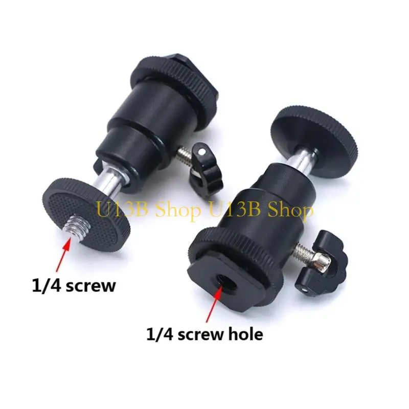 U13B Universal Ball Head Hot Shoe Mount for 360 Rotation Fit Most Digital Cameras Flash Stands LED Video Photography Equipment