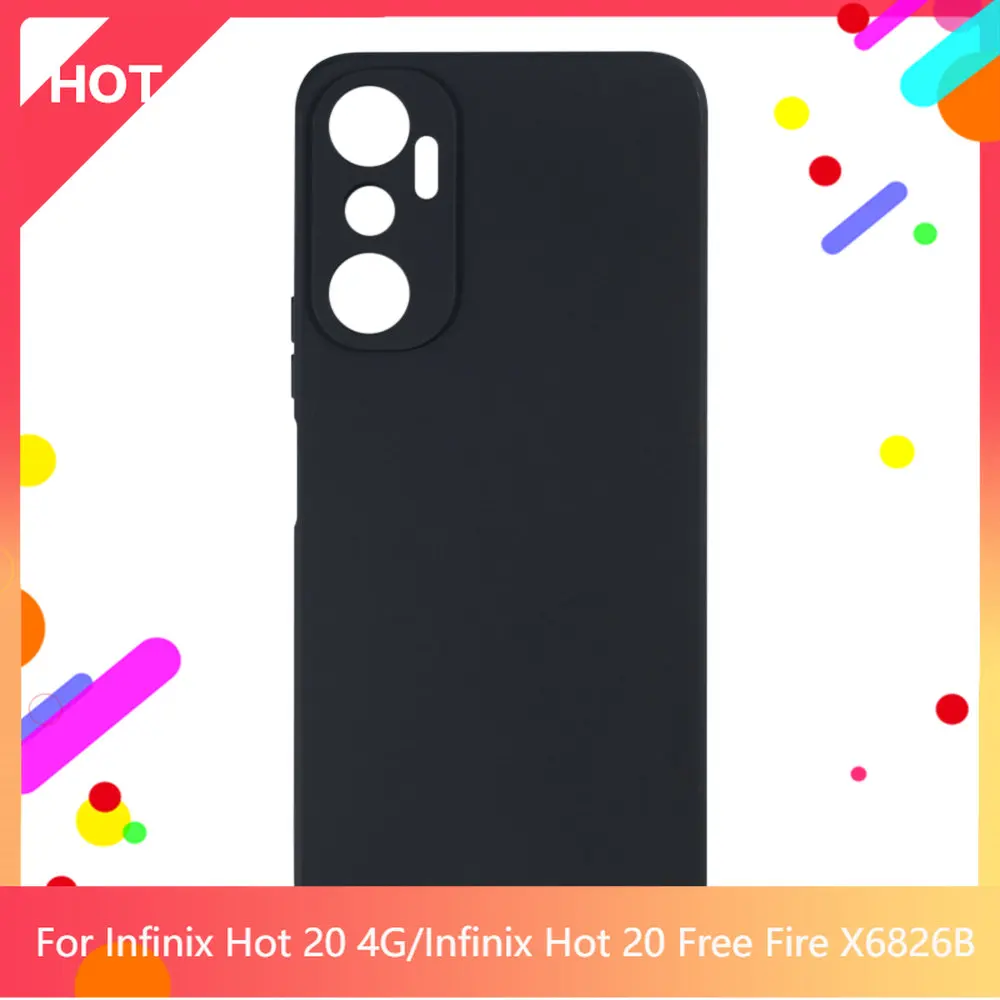 Hot 20 4G Case Matte Soft Silicone TPU Back Cover For Infinix Hot 20 Free Fire X6826B Phone Case Slim shockproo