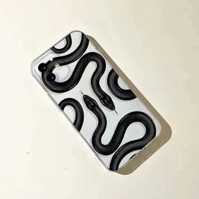Luxurious Gold Snake Case for iPhone 15 14 13 12 11 Pro Max Mini X XR XS Max SE 7 8 Plus Case Dragon Fundas For iPhone 13 Cover