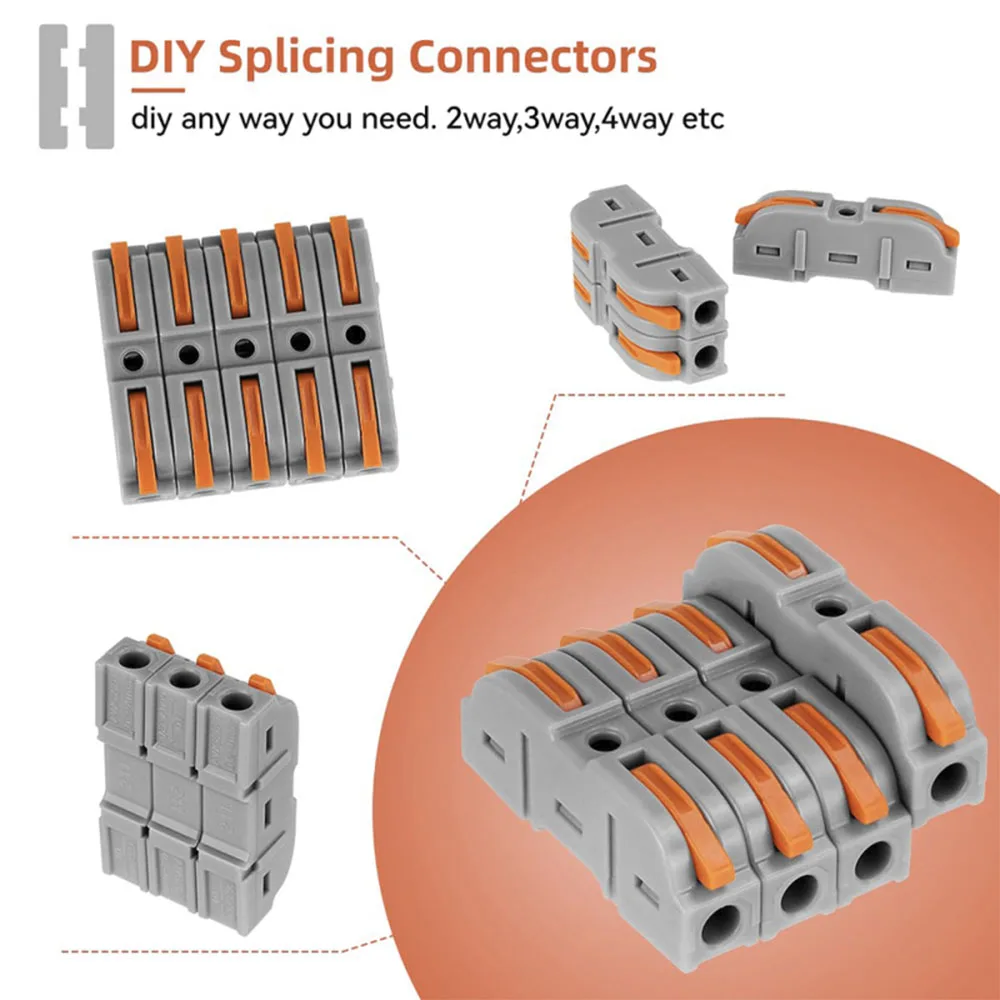 35 قطعة موصل سلك طرفي لتوصيل صيانة الدائرة أو الاتصال وإصلاح، 28-12 AWG أسلاك فاصل مدمج #6