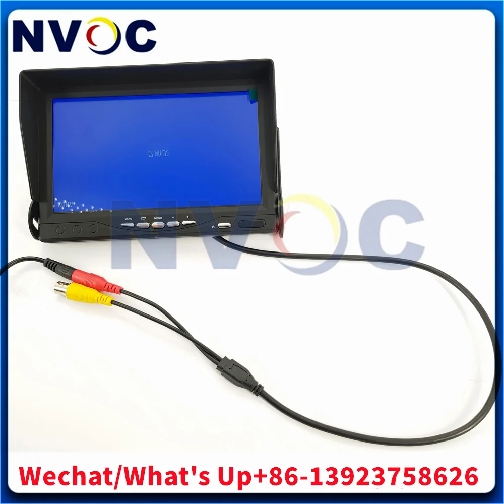 1PCSTFT-LCD COLOR MONITOR 7 inch PAL/NTSC automatic Power DC9V-35V Video 2-CH input  Audio1-CH optional Brightness:350-500 cd/m2