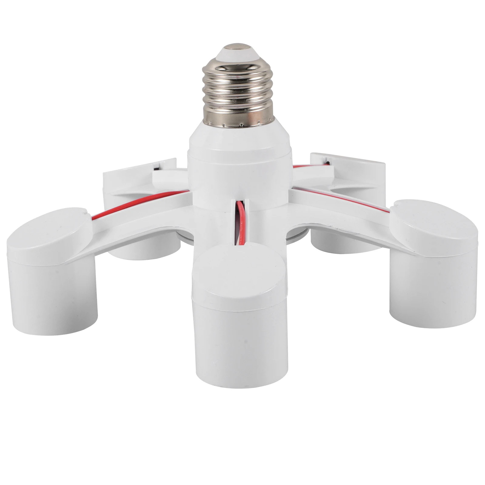 

E27 Socket Splitter 5 Heads Light Bulb Adapter Shell Insulation DIY Quick Installation Living Room Bedroom Kitchen Garage