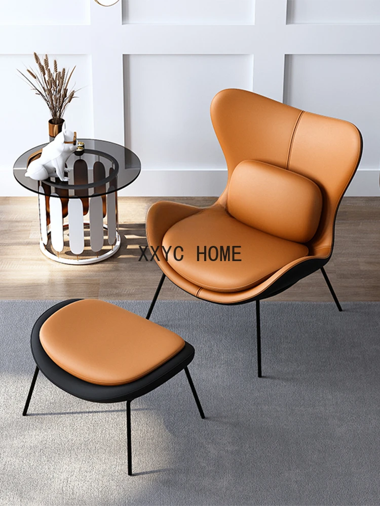 

Single Sofa Balcony Living Room Couch Orange Recliner Extremely Snail Chair Lazy Leisure Chair