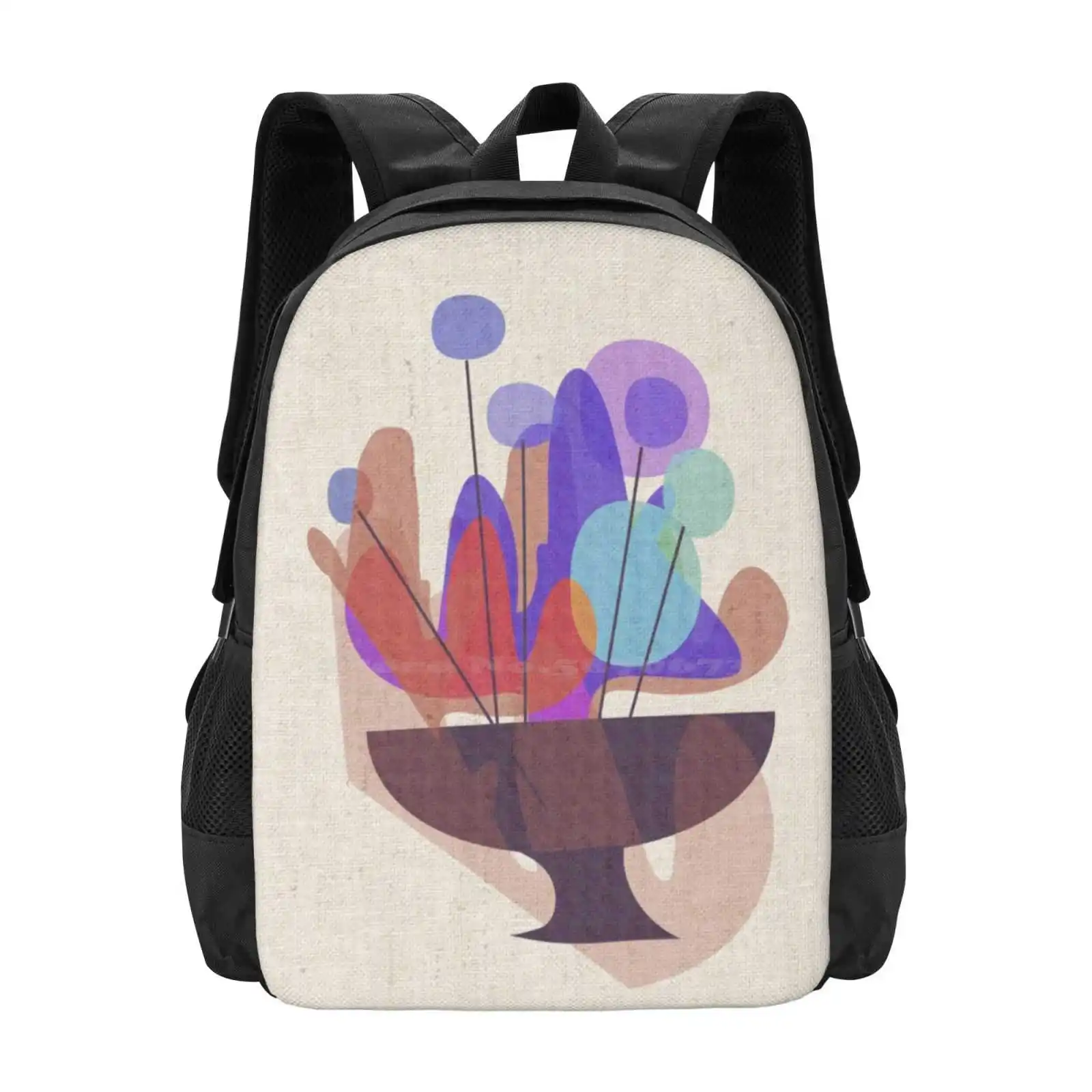 The Bunch School Bags For Teenage Girls Laptop Travel Bags Bunch Concept Modern Art Contemporary Abstract Decorative Floral