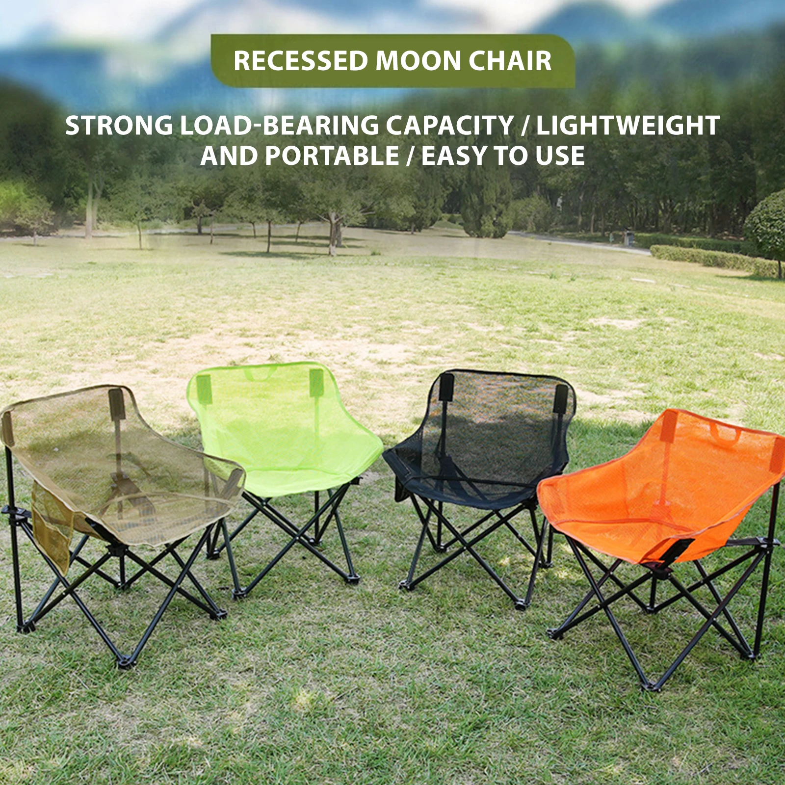 Silla plegable para exteriores, transpirable, ligera, para camping, pesca, playa y ocio en casa.