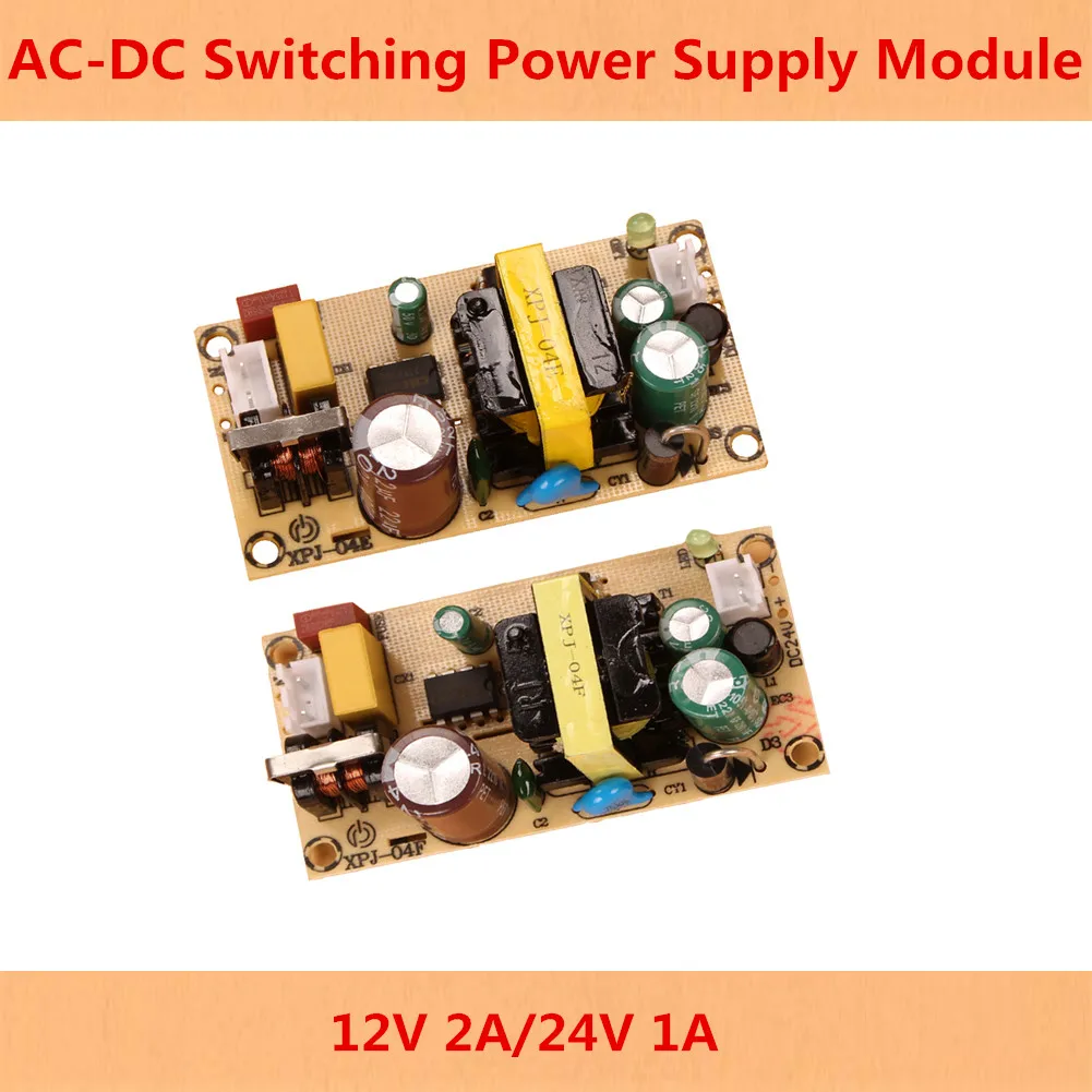 AC-DC 12/24V 2A 1A Switching Power Supply Module Bare Circuit AC 100-240V to DC 12V 24V Power Supply Board Regulator for Repair