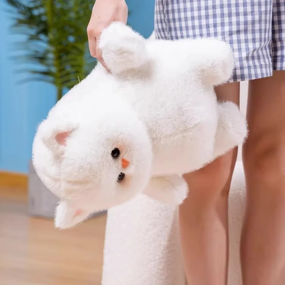 Peluche chat gris gros potelé 35cm, Animal en peluche créatif, oreiller mignon, poupée de chat Super douce