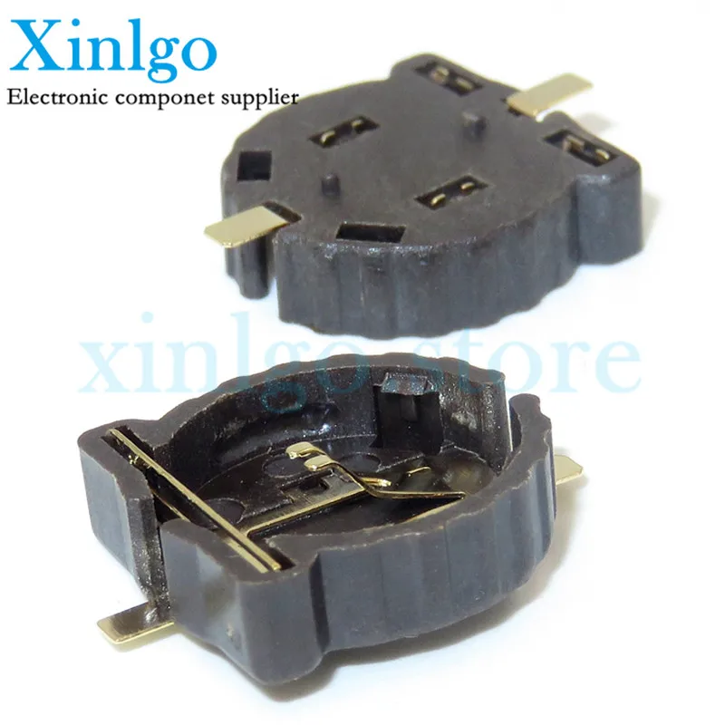 10PCS High Temperature Resistance SMD SMT CR1220 CR1225 BS-1220-2 3V BUTTON CELL BATTERY SOCKET HOLDER CASE BOX