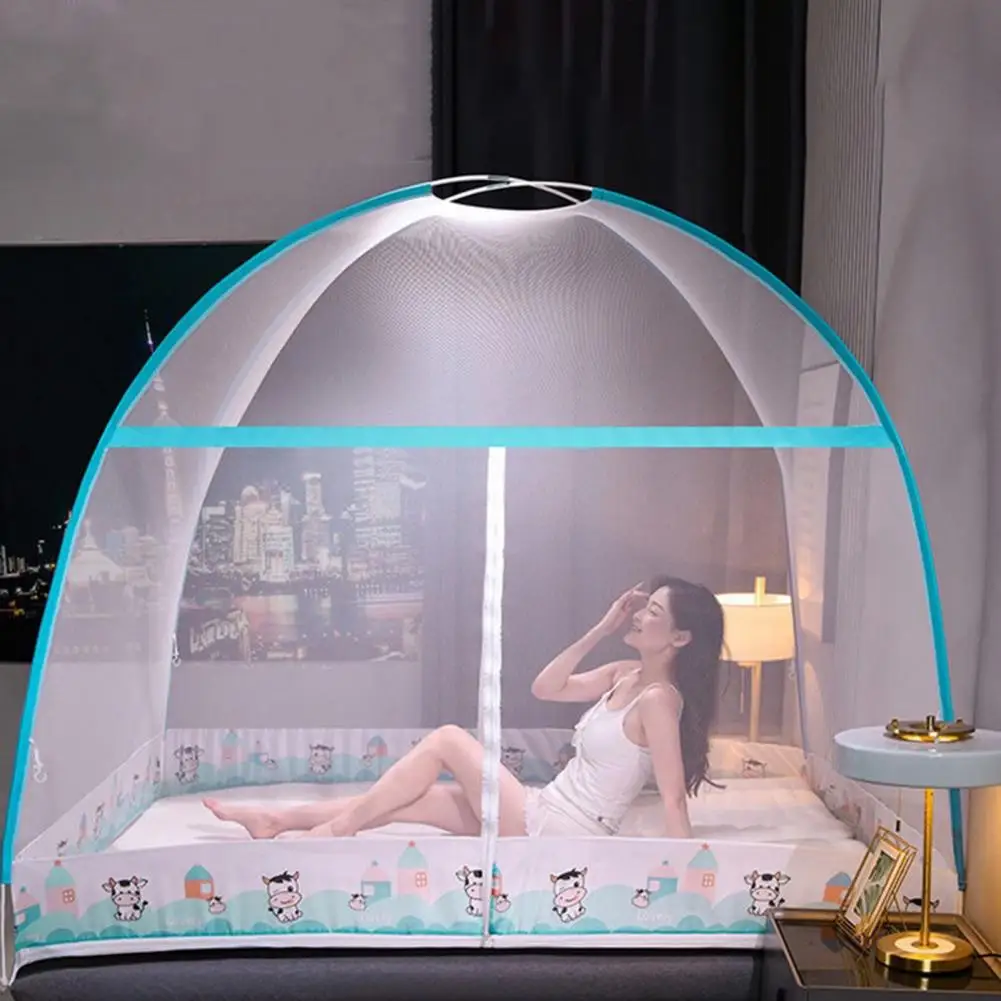 Zipper Design Mosquito Net Premium Foldable Mosquito Net Tent Quick Zipper Closure Full Enclosure for Bed Ultimate Anti-mosquito