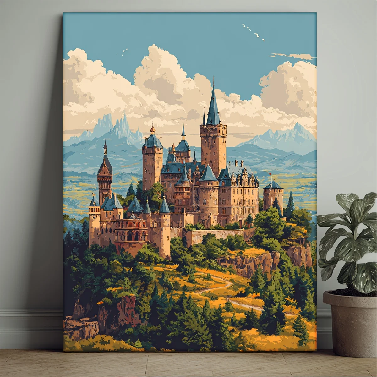 

500/1000/1200/2000PCS Puzzles for Adults, Vintage German Hohenzollern Castle Jigsaw Puzzles Educational Games Home Decor Gifts